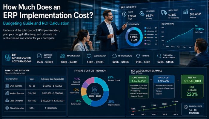 How Much Does an ERP Implementation Cost? Budgeting Guide and ROI Calculation