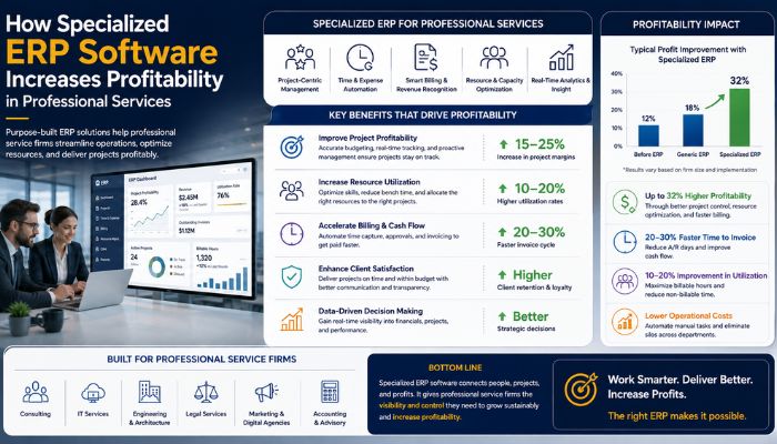 How Specialized ERP Software Increases Profitability in Professional Services