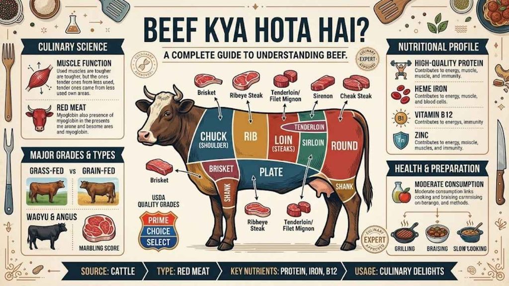 Beef Kya Hota Hai? Complete Scientific, Culinary, Aur Nutritional Guide